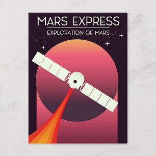 Cartão Postal Mars Express - Exploração da Arte Espacial de Mart
