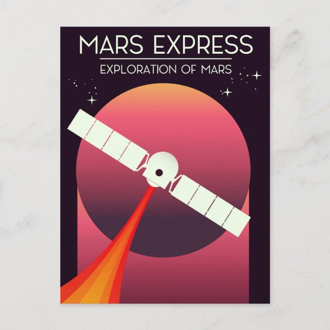 Cartão Postal Mars Express - Exploração da Arte Espacial de Mart (Frente)