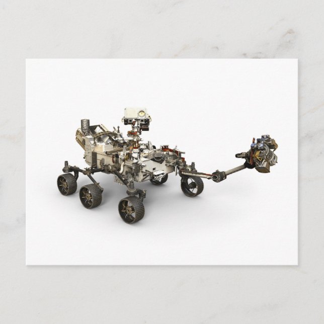 Cartão Postal Mars Perseverance Rover Em Fundo Branco. (Frente)