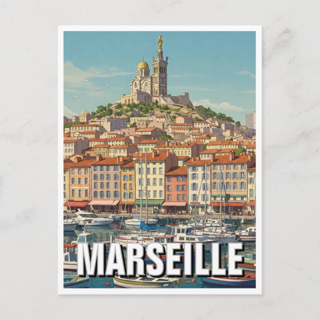 Cartão Postal Marseille France Viagem (Frente)
