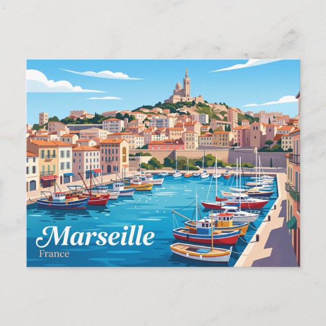 Cartão Postal Marselha França (Frente)