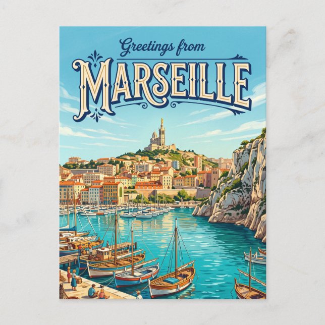 Cartão Postal Marselha França (Frente)