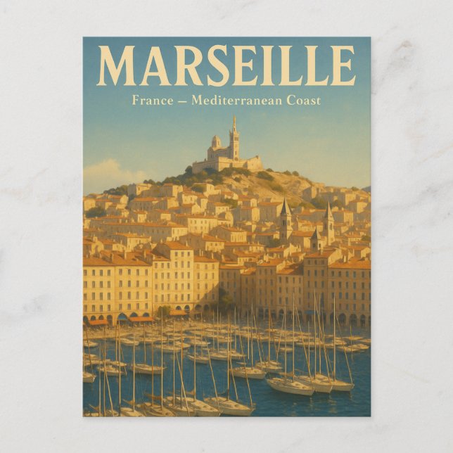 Cartão Postal Marselha — França (Frente)