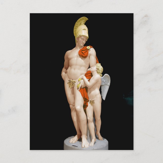 Cartão Postal MARTE RESTRITO POR CUPIDO 1825 John Gibson (Frente)