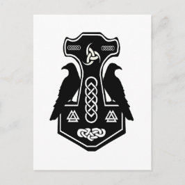 Cartão Postal Martelo de Thor Celta Pagão Nórdico