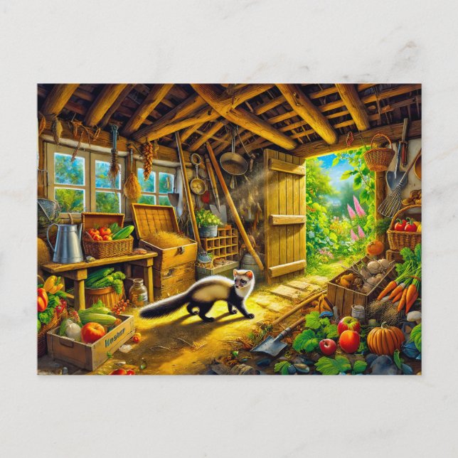 Cartão Postal Marten Explorando a Velha Mancha (Frente)