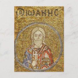 Cartão Postal Mártico do Ícone Mosaico de Sebaste John Byzantine