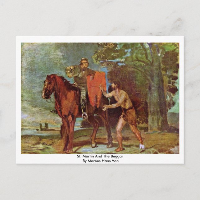 Cartão Postal Martin E O Mendigo De Marées Hans Von (Frente)