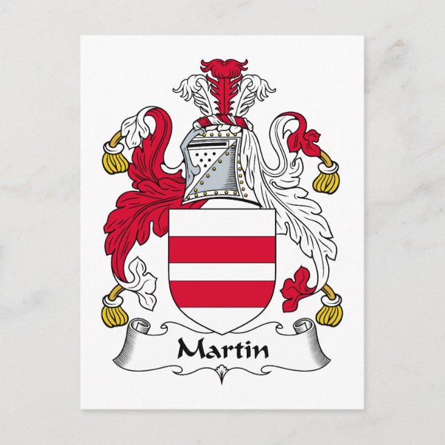 Cartão Postal Martin Family Crest (Frente)