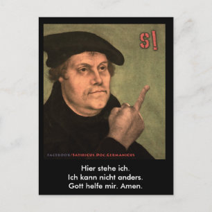 Cartão Postal Martin Luther "StinkeFinger"