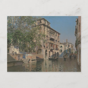 Cartão Postal Martin Rico y Ortega - Um Canal em Veneza