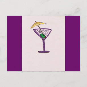 Cartão Postal Martini Bachelorette