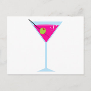 Cartão Postal Martini rosa
