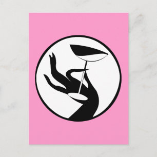 Cartão Postal Martini Time High Fashion Art Deco Design