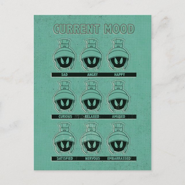 Cartão Postal MARVIN, O MARTIAN™ Current Mood Chart (Gráfico de  (Frente)