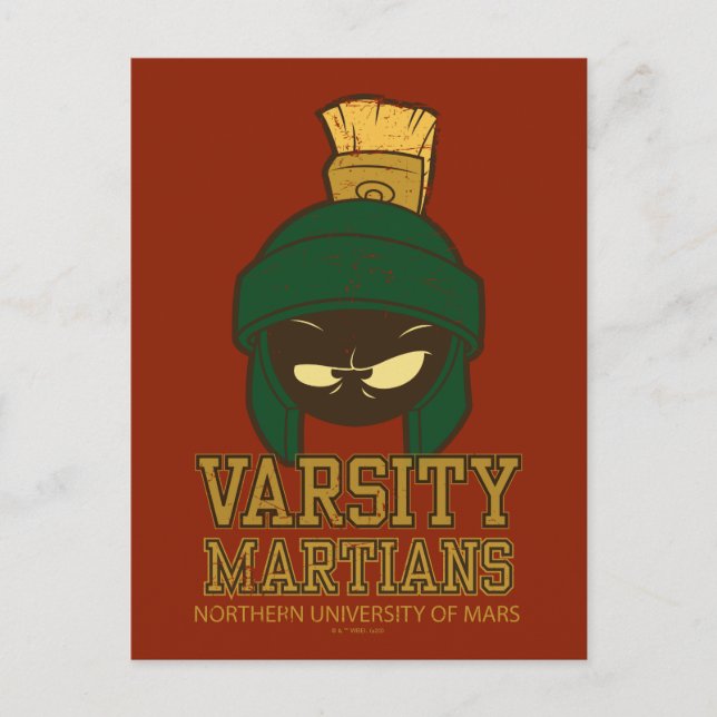 Cartão Postal MARVIN, O MARTIAN™ Varsity Collegiate Graphic (Frente)