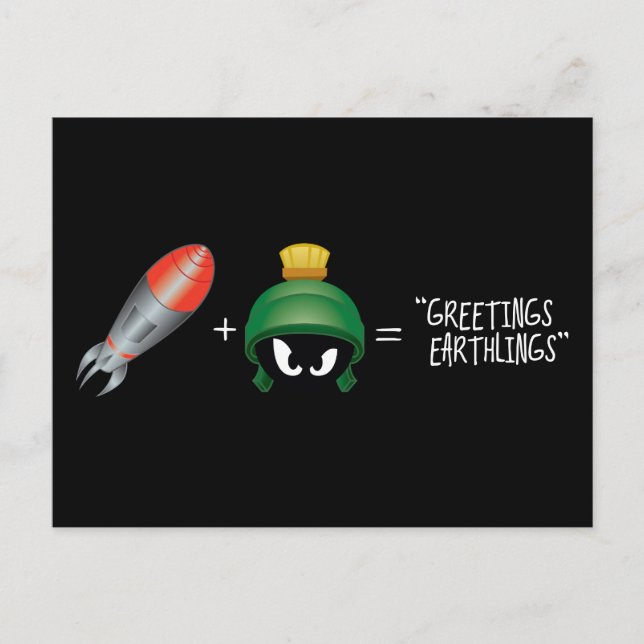 Cartão Postal MARVIN THE MARTIAN™ Emoji Equation (Frente)