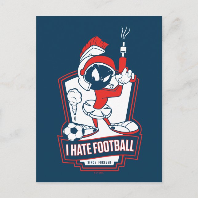 Cartão Postal MARVIN THE MARTIAN™ "I Hate Football" Graphic (Frente)