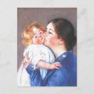 Cartão Postal Mary Cassatt: Beijo para Bebê Anne (n.º 2)