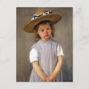 Cartão Postal Mary Cassatt "Criança com Chapéu de Palha"