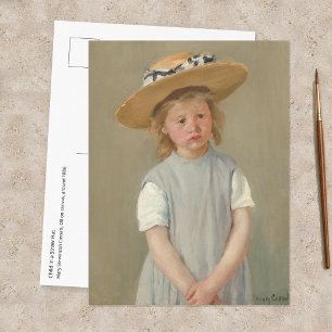 Cartão Postal Mary Cassatt - Criança num Chapéu de Palha