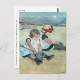 Cartão Postal Mary Cassatt - Crianças Brincando na Praia