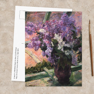 Cartão Postal Mary Cassatt - Lilases numa Janela
