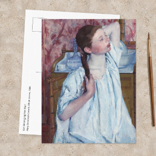 Cartão Postal Mary Cassatt - Menina Arrumando o Cabelo