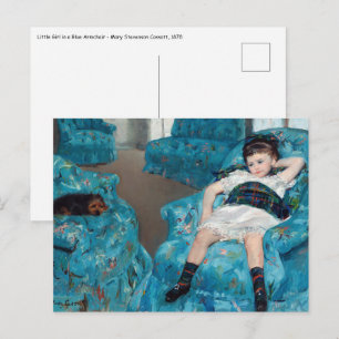 Cartão Postal Mary Cassatt - Menina em uma Poltrona Azul