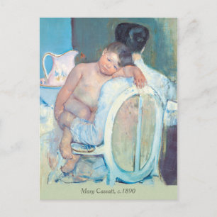 Cartão Postal Mary Cassatt Mulher sentada com armas infantis CC1