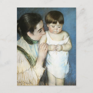 Cartão Postal Mary Cassatt - O jovem Thomas e sua mãe