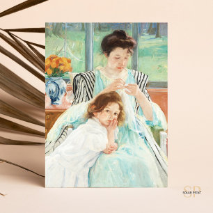 Cartão Postal Mary Cassatt Young Mãe Sewing Pintura