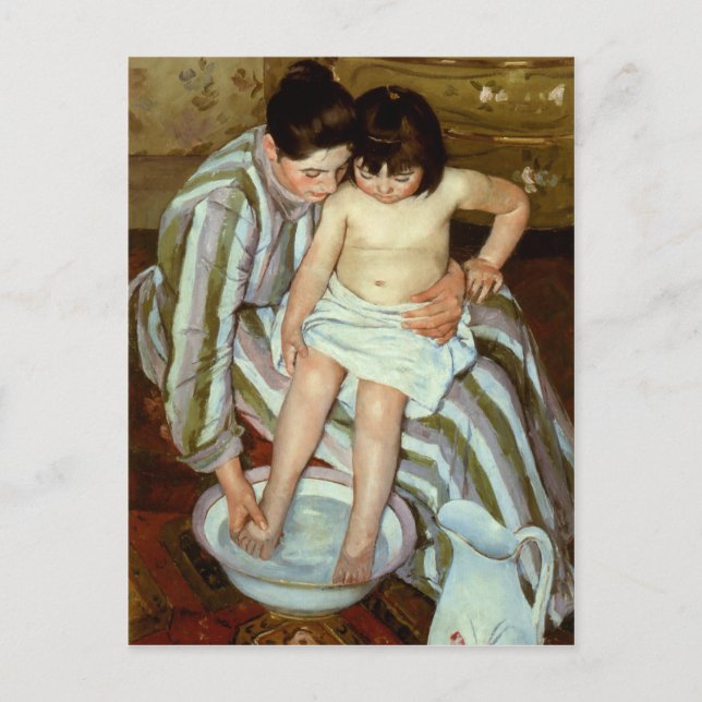Cartão Postal Mary Cassatt's The Child's Bath (cerca de 1892) (Frente)