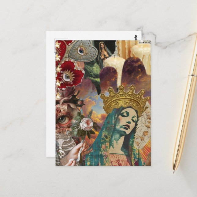 Cartão Postal Mary Collage (Frente/Verso In Situ)