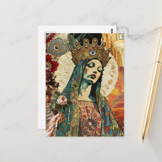 Cartão Postal Mary Collage (Frente/Verso In Situ)