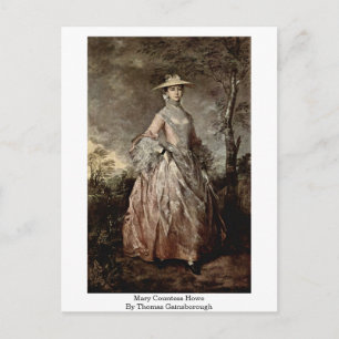Cartão Postal Mary Contess Howe Por Thomas Gainsborough