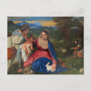 Cartão Postal Mary E A Criança Jesus Por Cartão-Postal Ticiano  