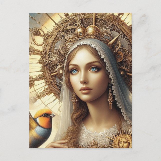 Cartão Postal Mary e o Pássaro (Frente)