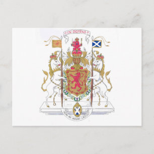 CARTÃO POSTAL MARY RAINHA DO TRIBUNAL DE ARMAS SCOTS