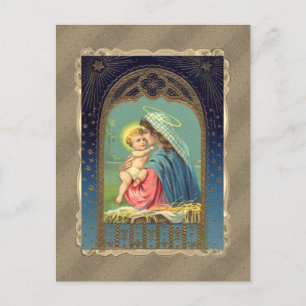 Cartão Postal Mary Segurando O Bebê Jesus