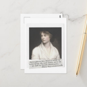 Cartão Postal Mary Wollstonecraft Citação - Mulheres Excelentes 