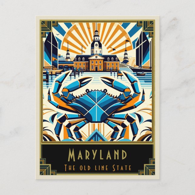 Cartão Postal Maryland | Art Deco (Frente)