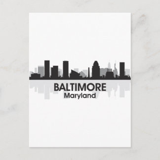 Cartão Postal Maryland Baltimore Skyline
