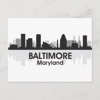 Cartão Postal Maryland Baltimore Skyline