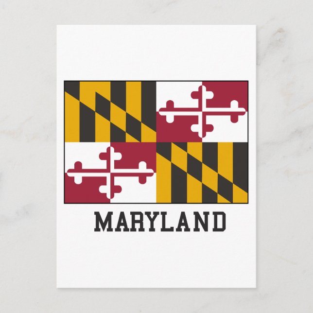 Cartão Postal Maryland Flag (Frente)