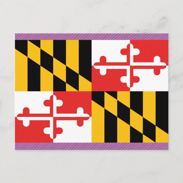 Cartão Postal Maryland Flag (Frente)