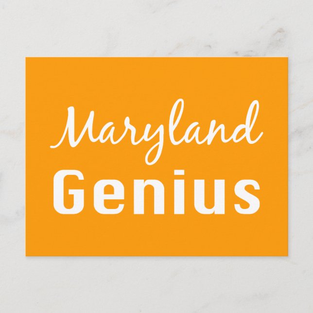 Cartão Postal Maryland Genius Gifts (Frente)