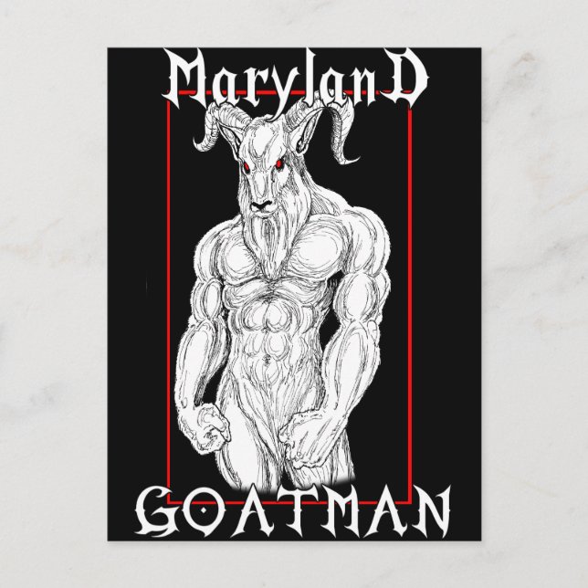 Cartão Postal Maryland Goatman (Frente)