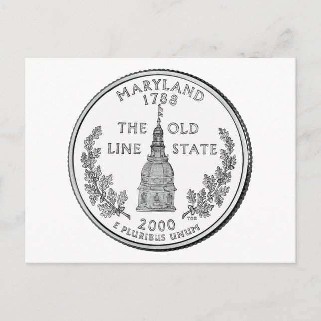 Cartão Postal Maryland State Quarter (Frente)