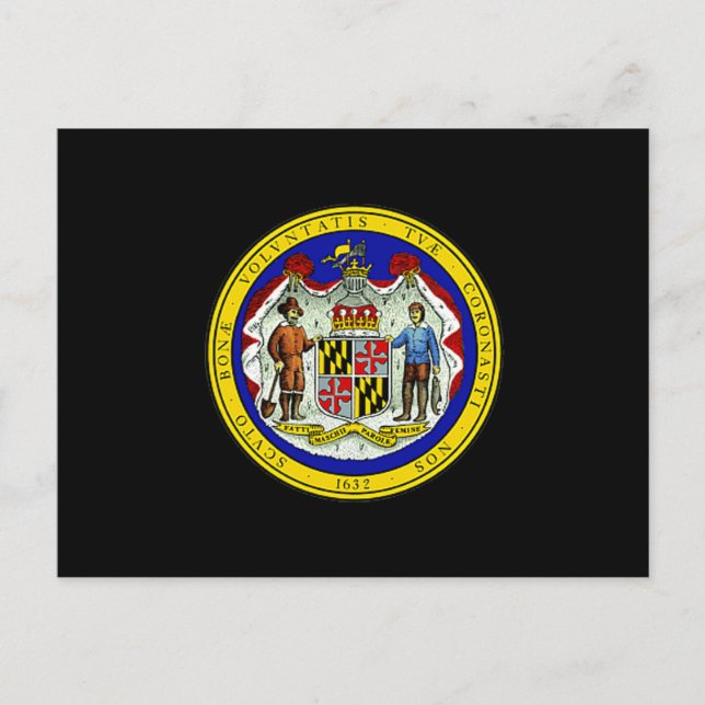 Cartão Postal Maryland State Seal (Frente)